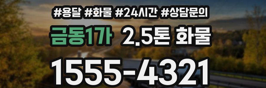 금동1가 2.5톤 화물