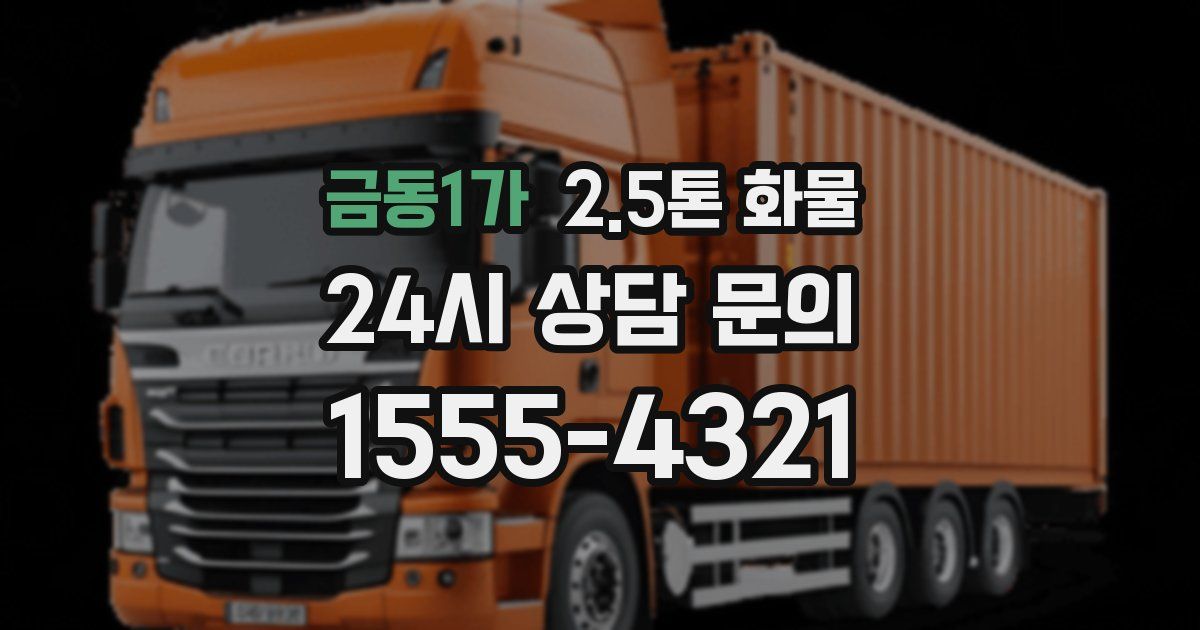 금동1가 2.5톤 화물