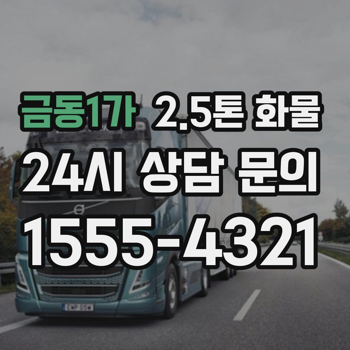 금동1가 2.5톤 화물