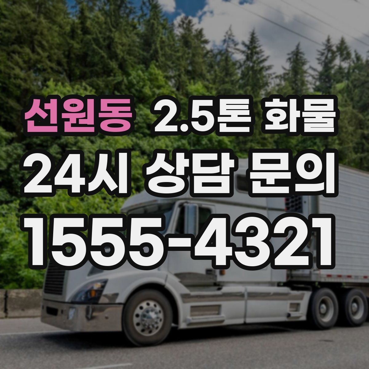 선원동 2.5톤 화물