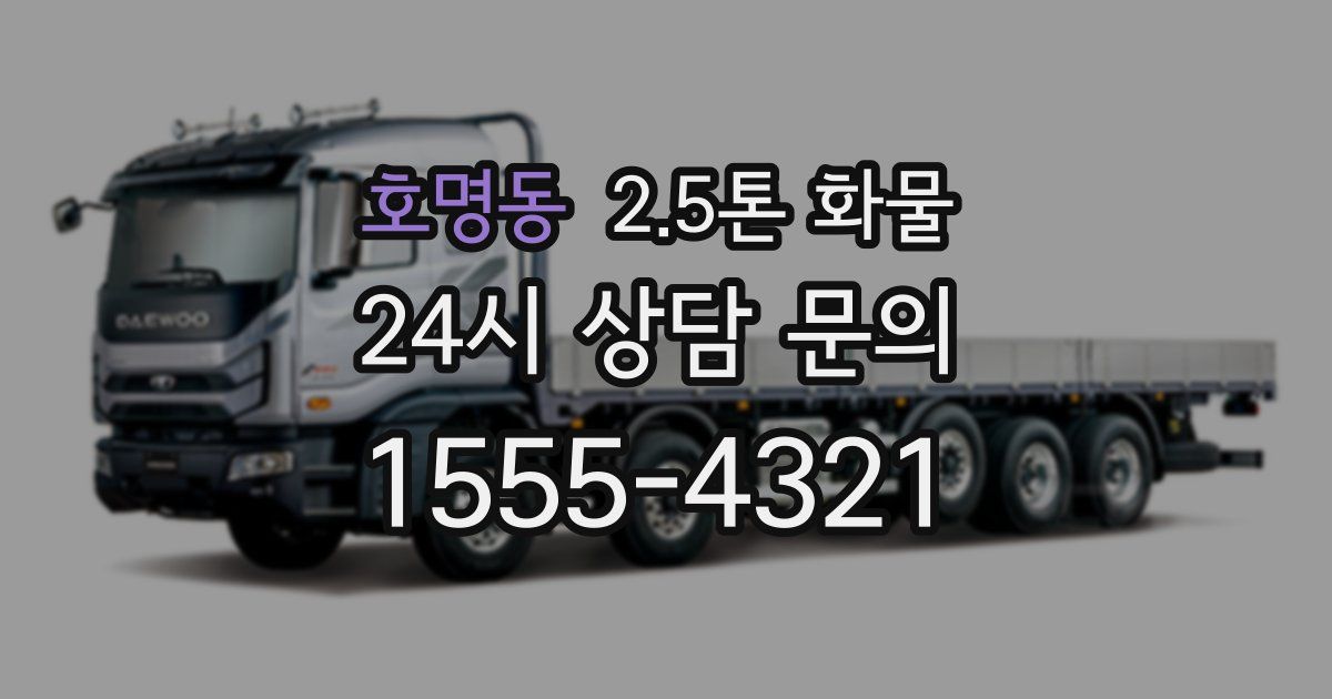 호명동 2.5톤 화물