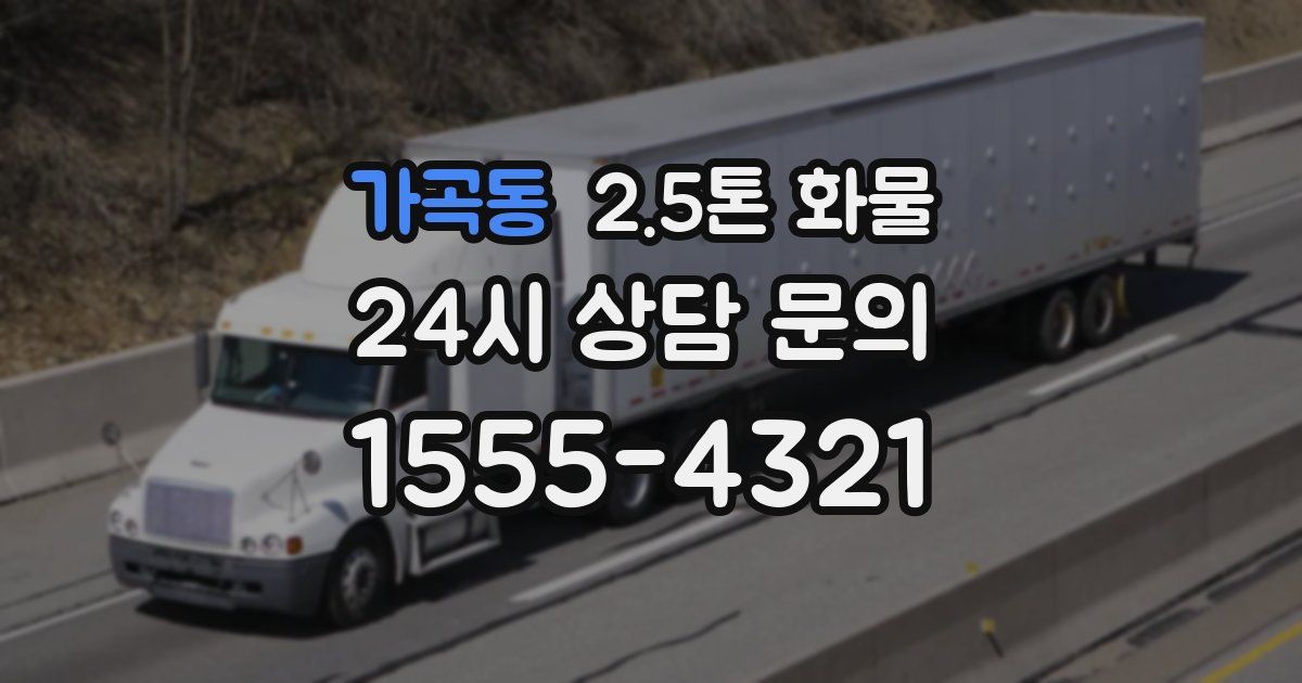 가곡동 2.5톤 화물