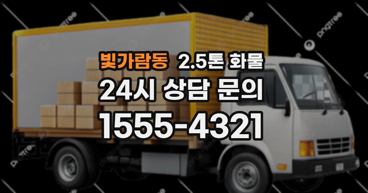빛가람동 2.5톤 화물