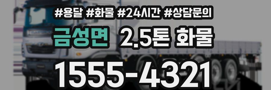금성면 2.5톤 화물