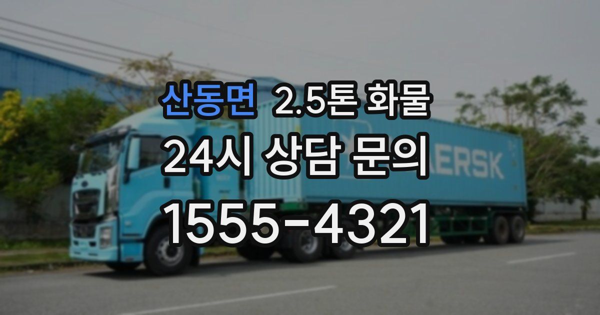 산동면 2.5톤 화물