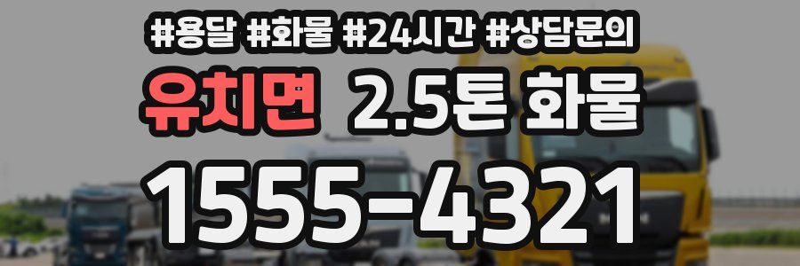 유치면 2.5톤 화물