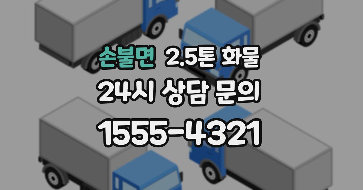 손불면 2.5톤 화물