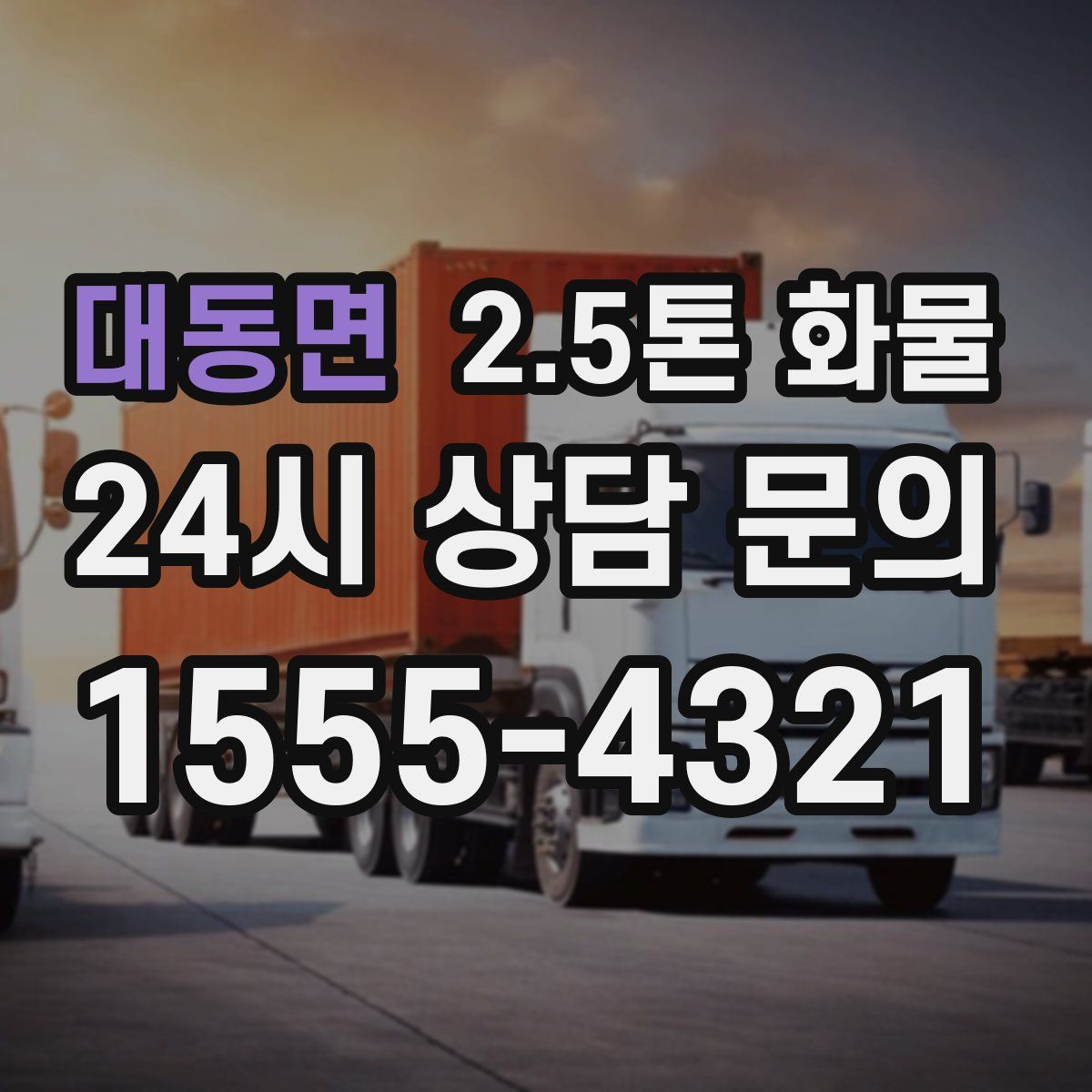대동면 2.5톤 화물