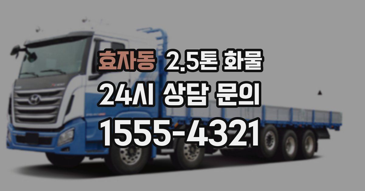 효자동 2.5톤 화물