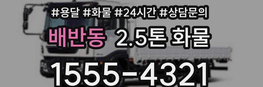 배반동 2.5톤 화물