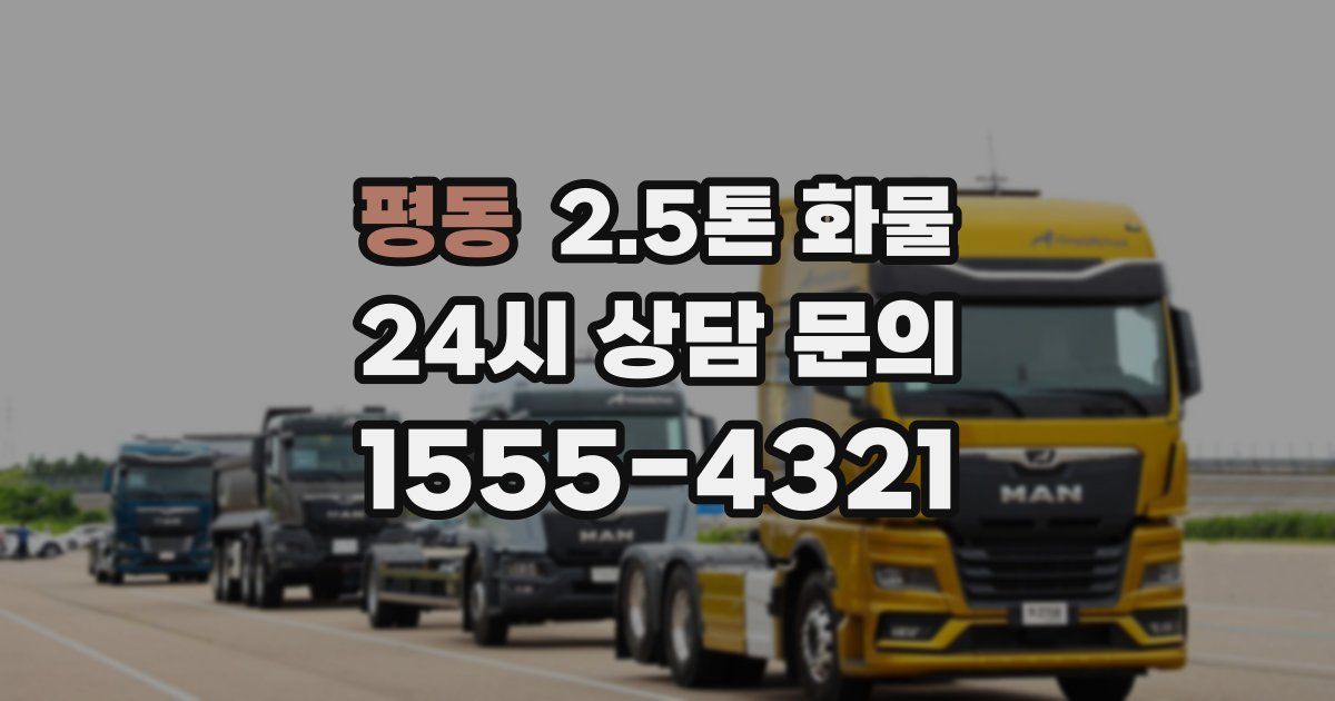 평동 2.5톤 화물