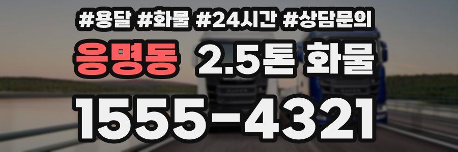 응명동 2.5톤 화물