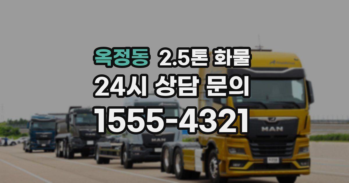 옥정동 2.5톤 화물