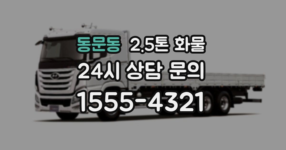 동문동 2.5톤 화물