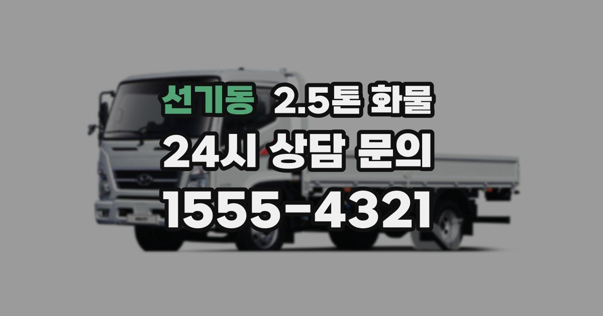 선기동 2.5톤 화물