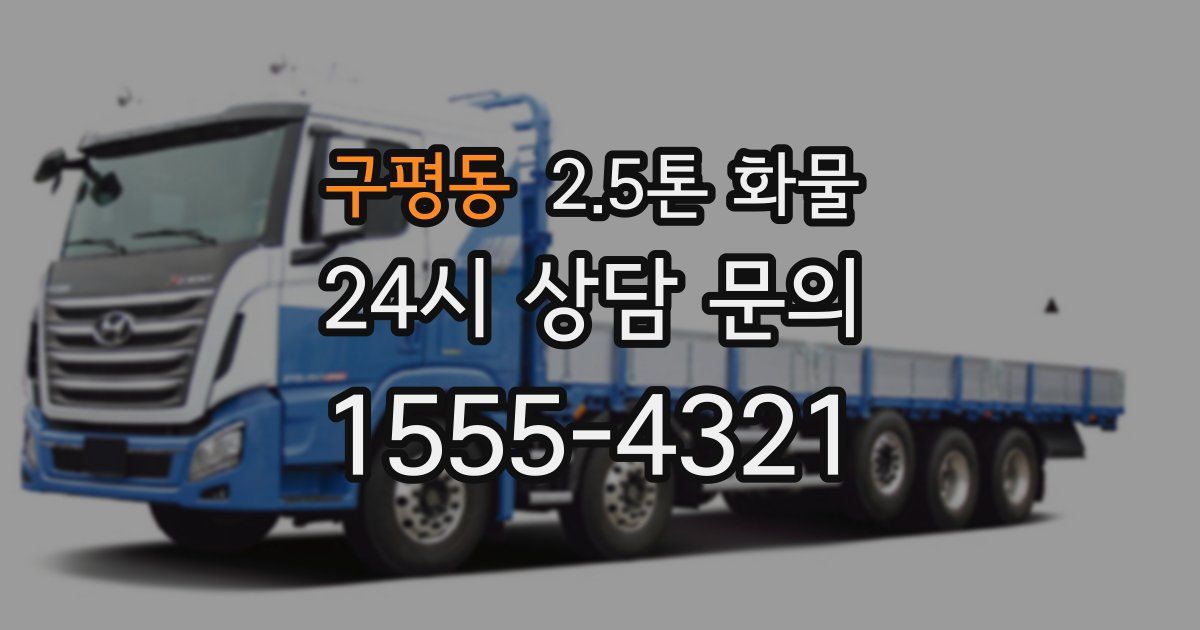 구평동 2.5톤 화물