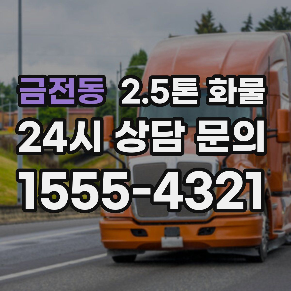 금전동 2.5톤 화물