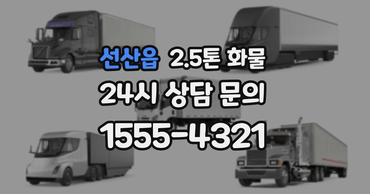 선산읍 2.5톤 화물