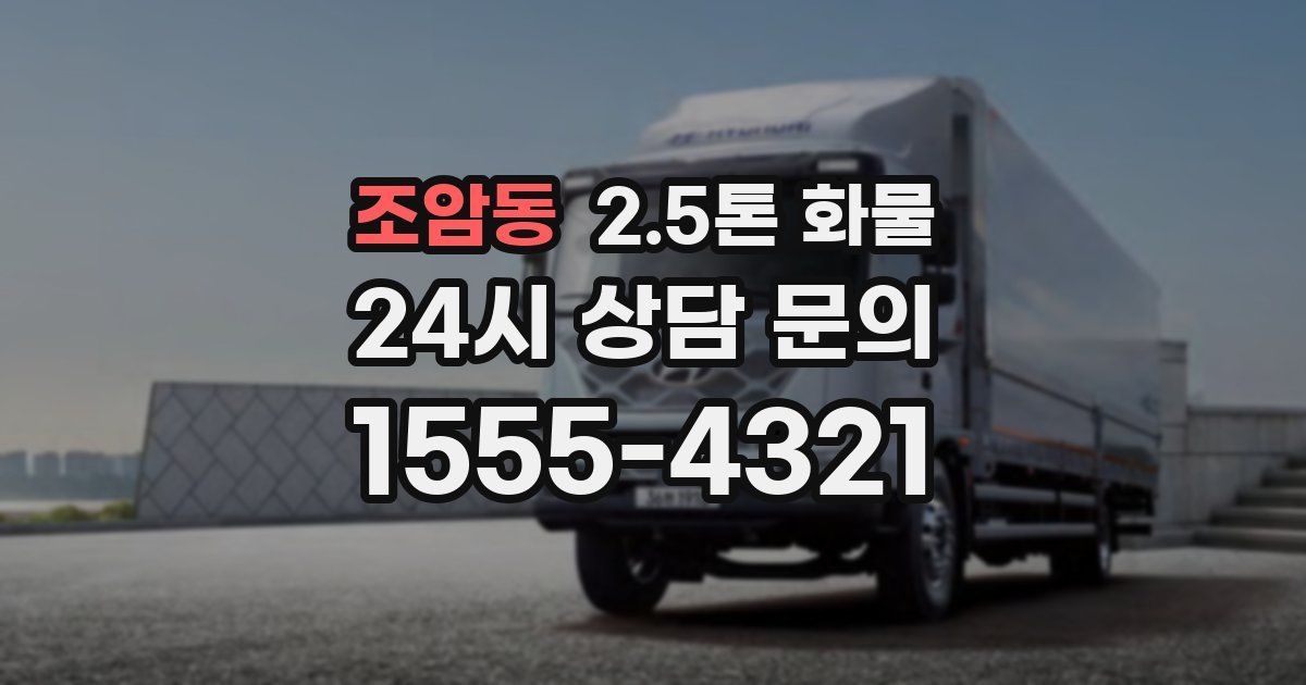 조암동 2.5톤 화물