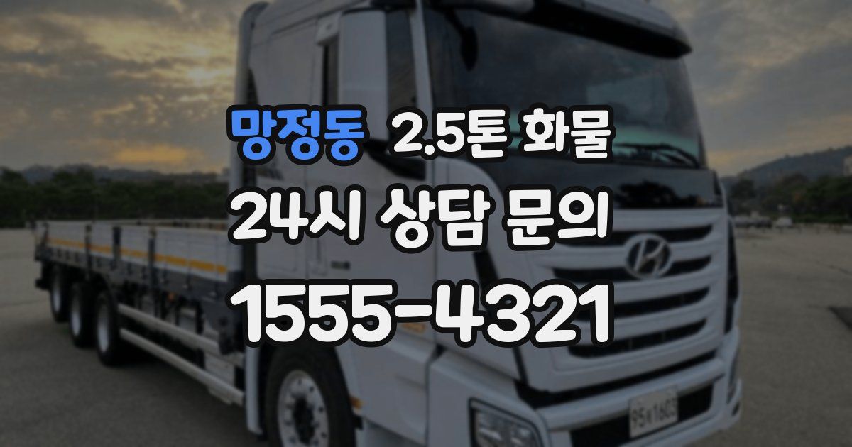 망정동 2.5톤 화물
