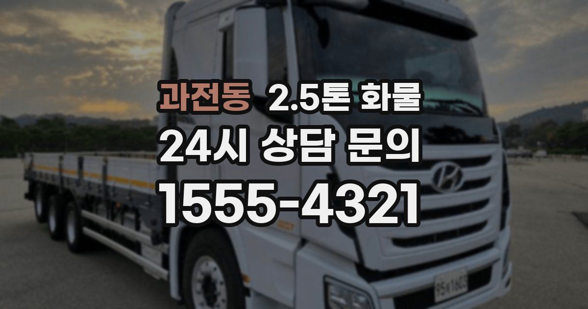 과전동 2.5톤 화물