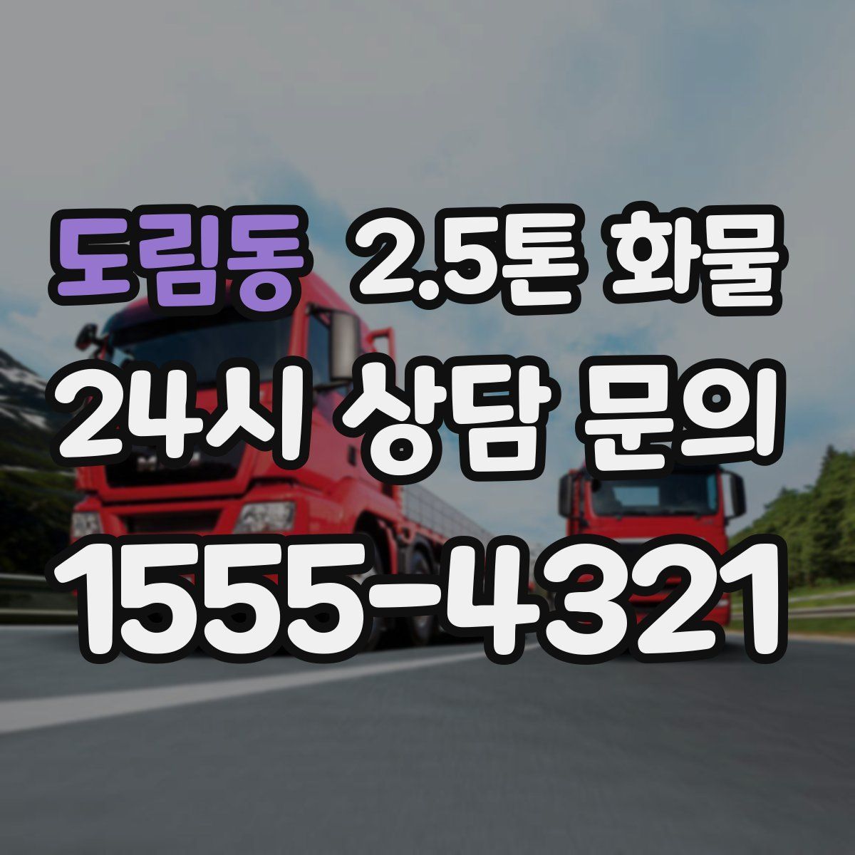 도림동 2.5톤 화물