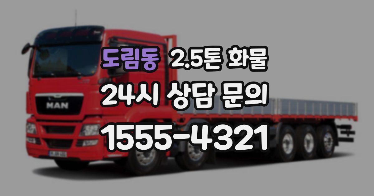 도림동 2.5톤 화물