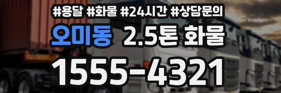 오미동 2.5톤 화물