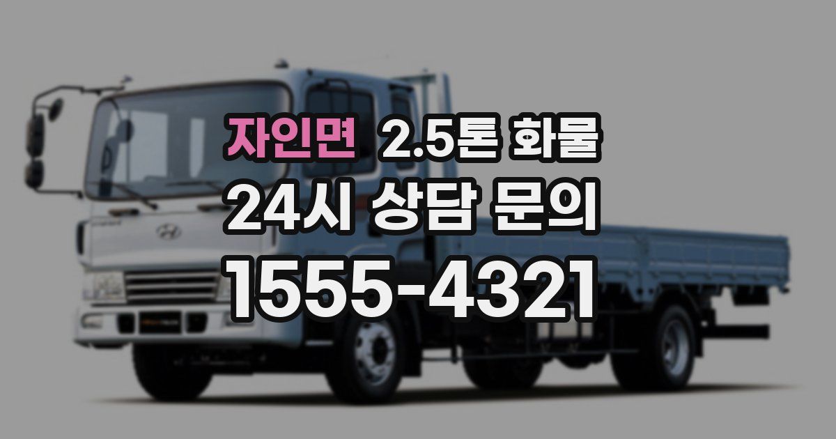 자인면 2.5톤 화물