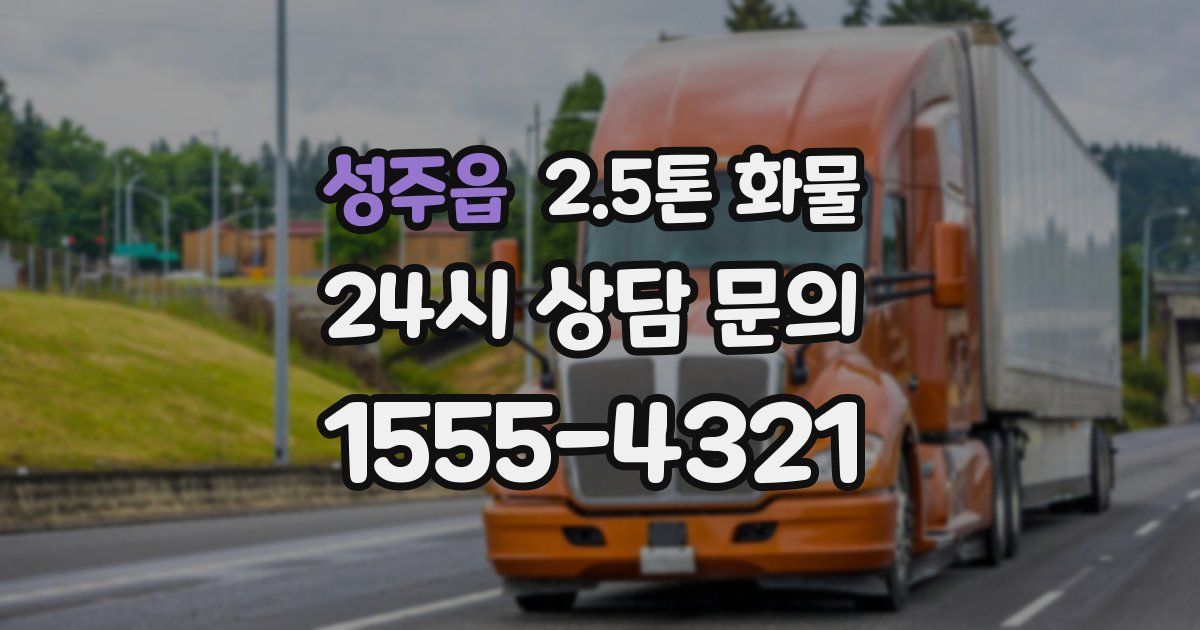 성주읍 2.5톤 화물