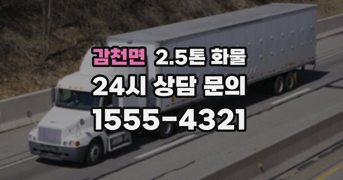 감천면 2.5톤 화물