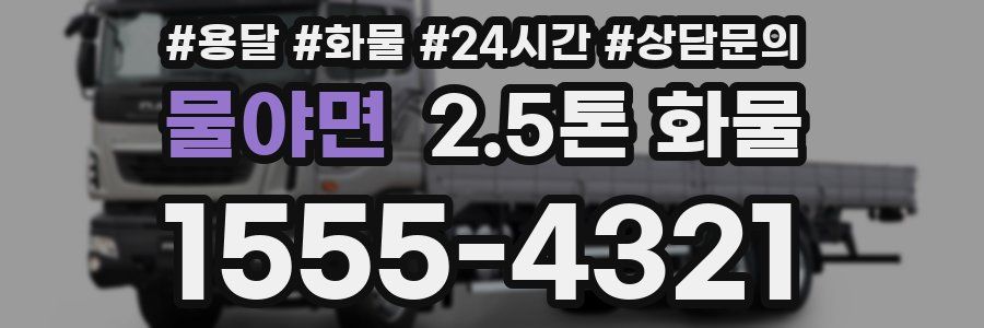 물야면 2.5톤 화물