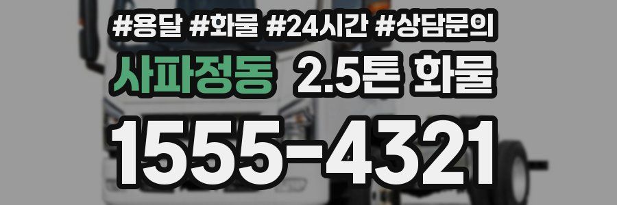 사파정동 2.5톤 화물