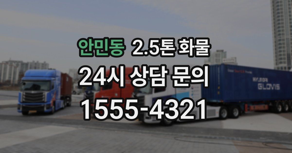 안민동 2.5톤 화물