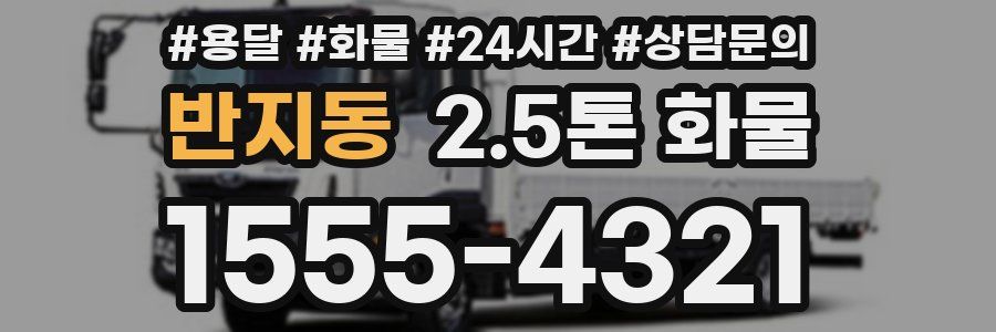 반지동 2.5톤 화물