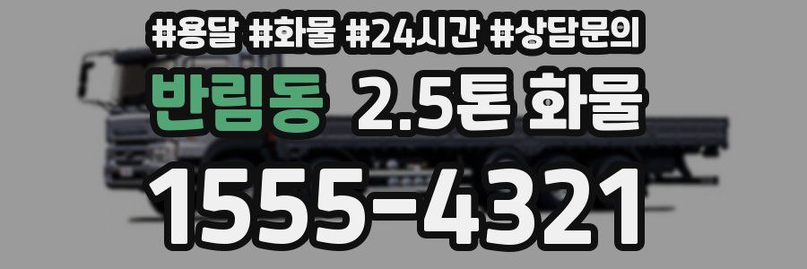 반림동 2.5톤 화물