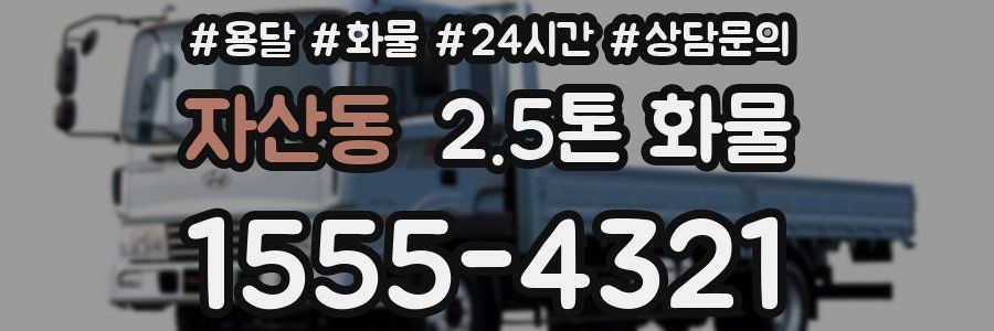 자산동 2.5톤 화물