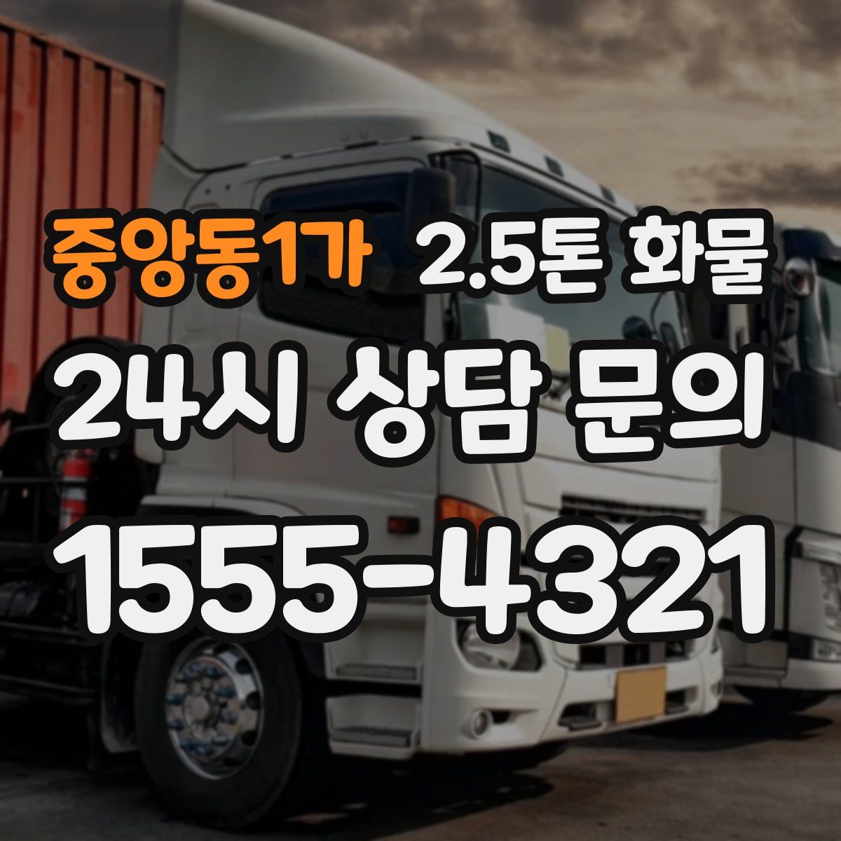 중앙동1가 2.5톤 화물