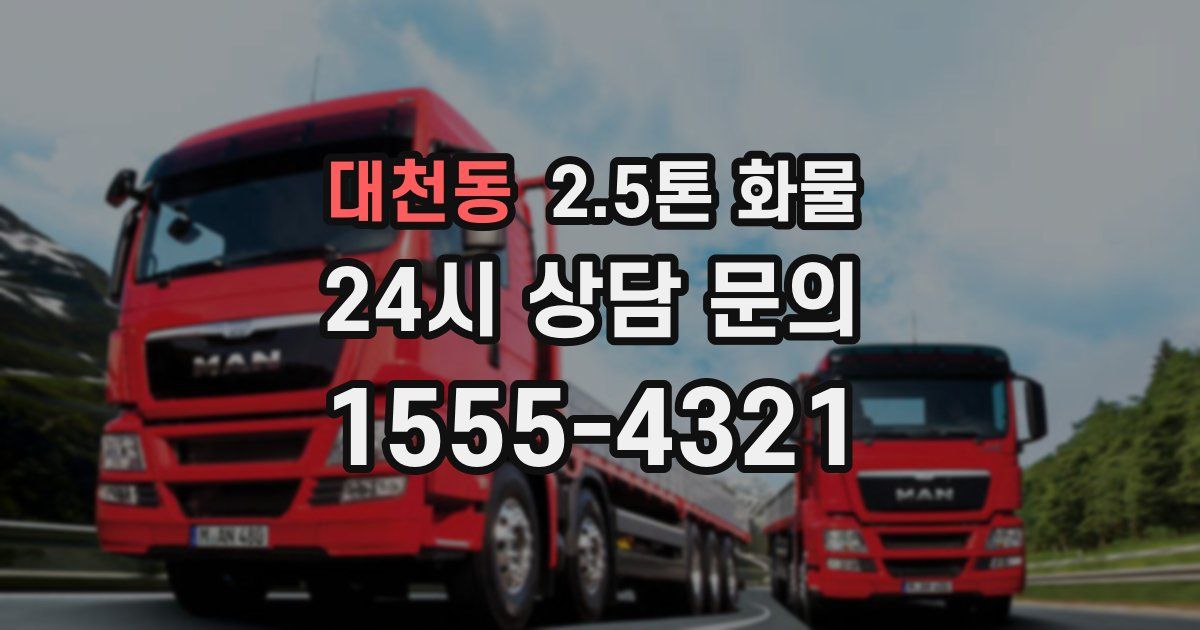 대천동 2.5톤 화물