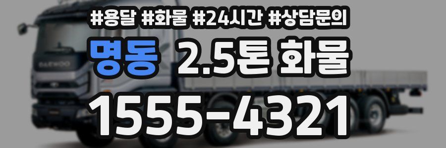 명동 2.5톤 화물