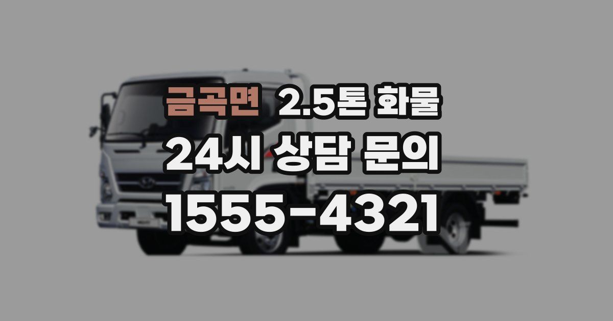 금곡면 2.5톤 화물