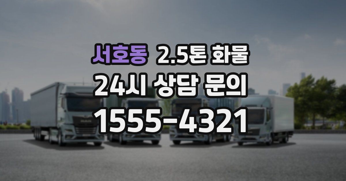 서호동 2.5톤 화물