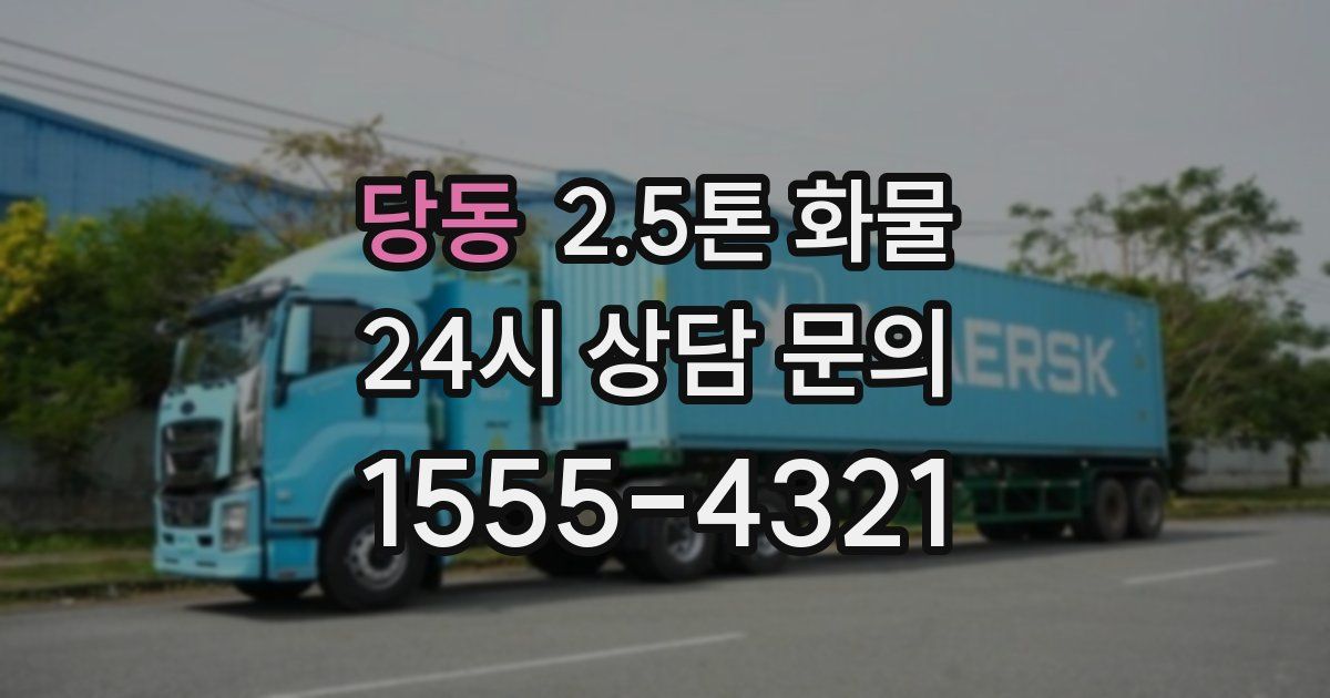 당동 2.5톤 화물
