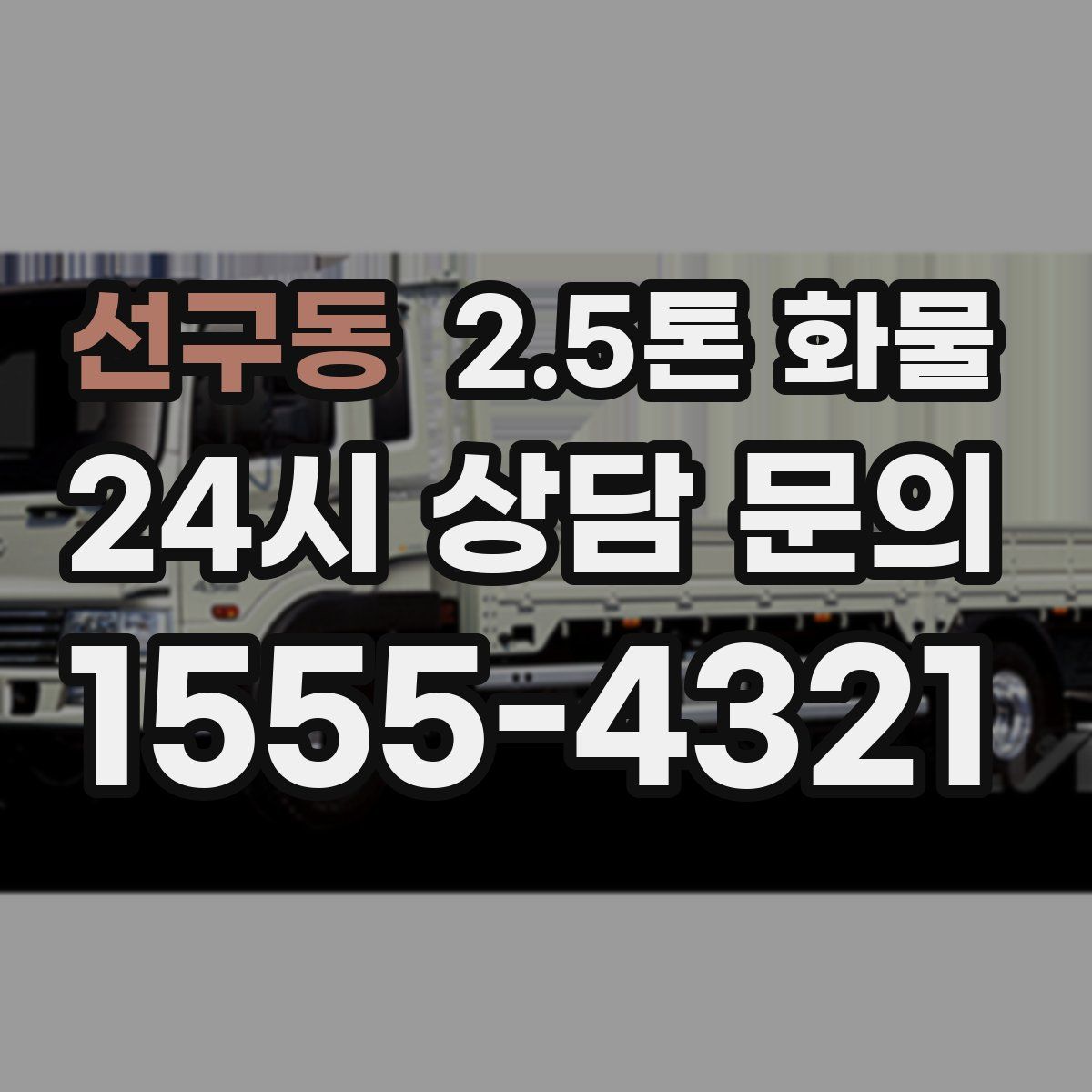 선구동 2.5톤 화물