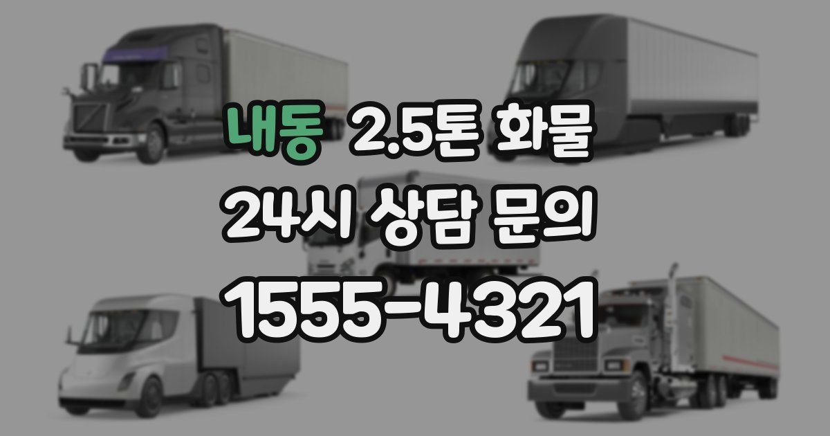 내동 2.5톤 화물