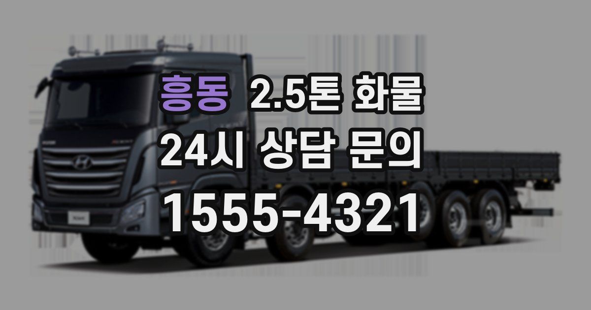 흥동 2.5톤 화물
