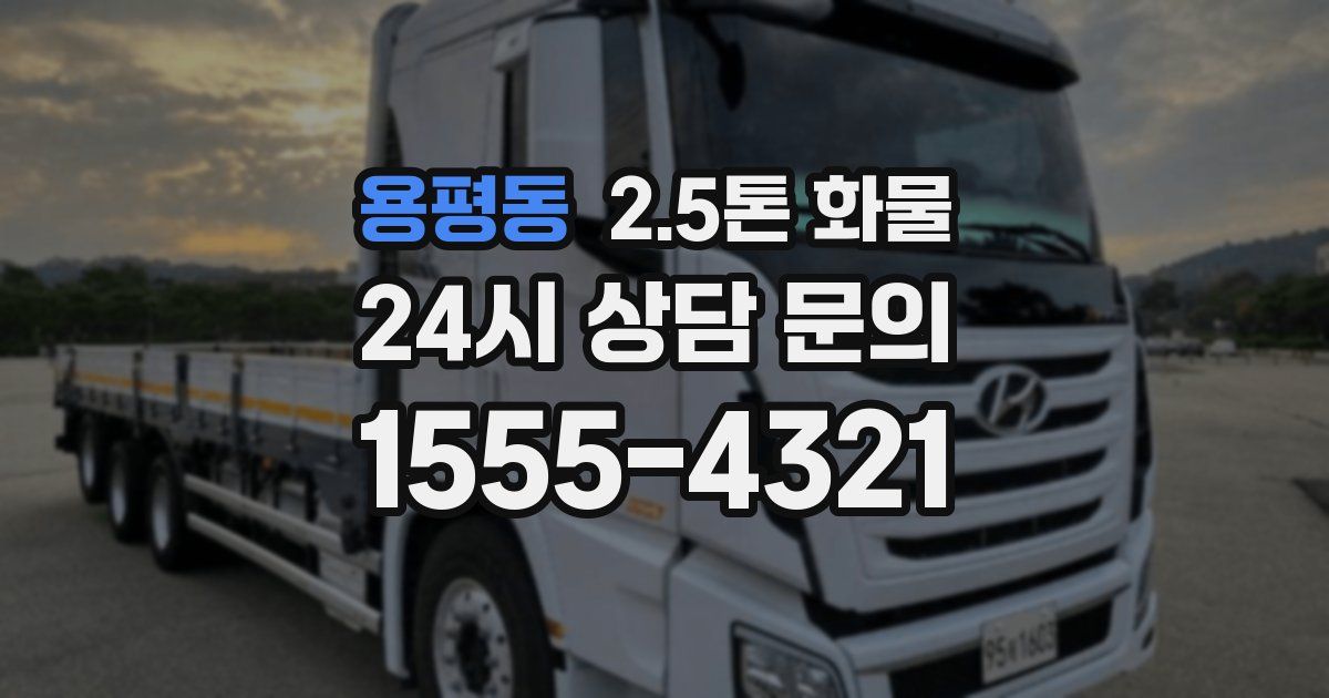 용평동 2.5톤 화물