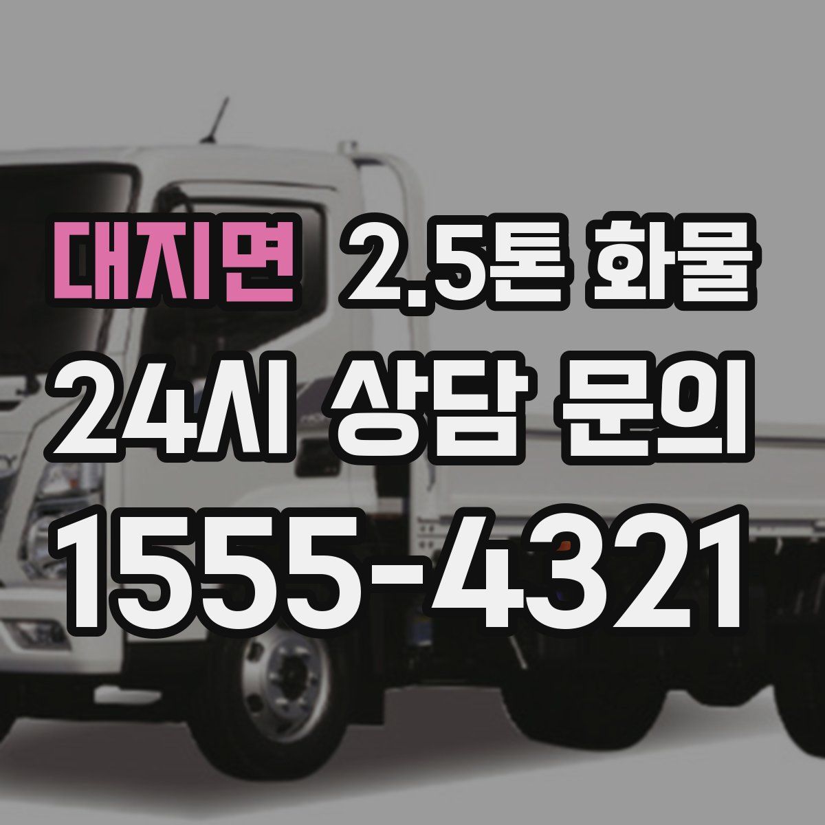 대지면 2.5톤 화물