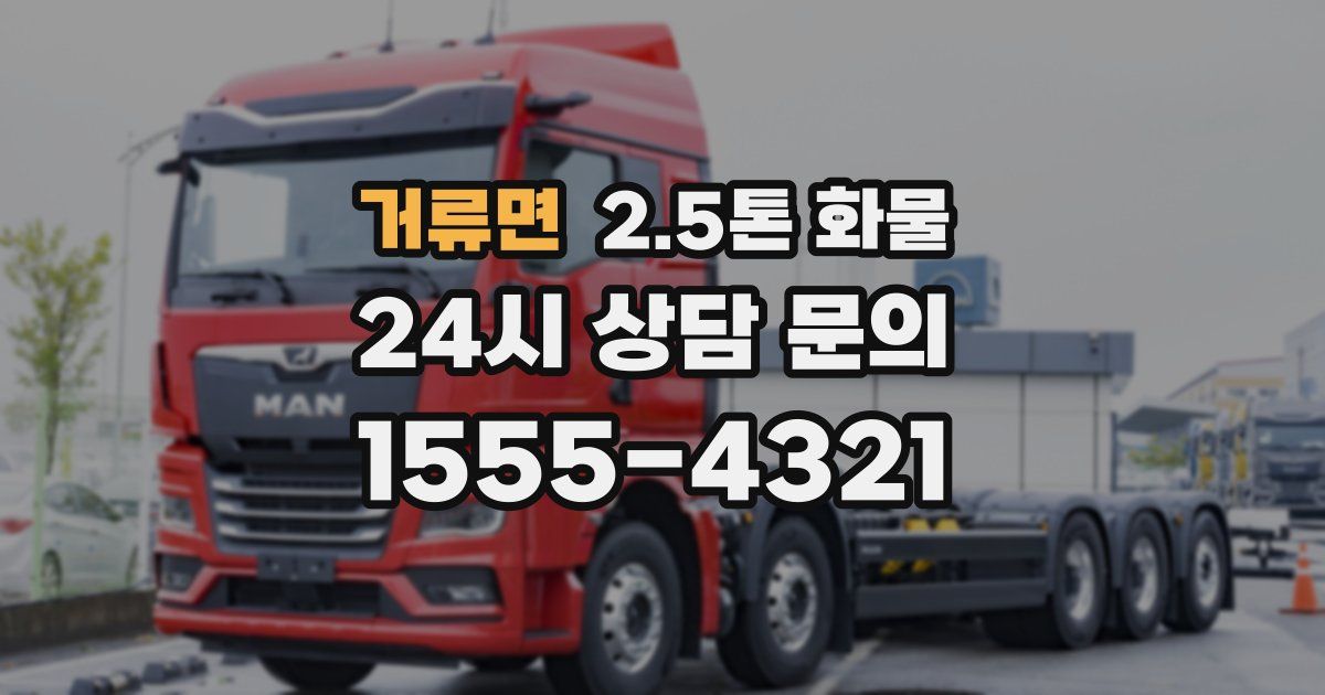 거류면 2.5톤 화물
