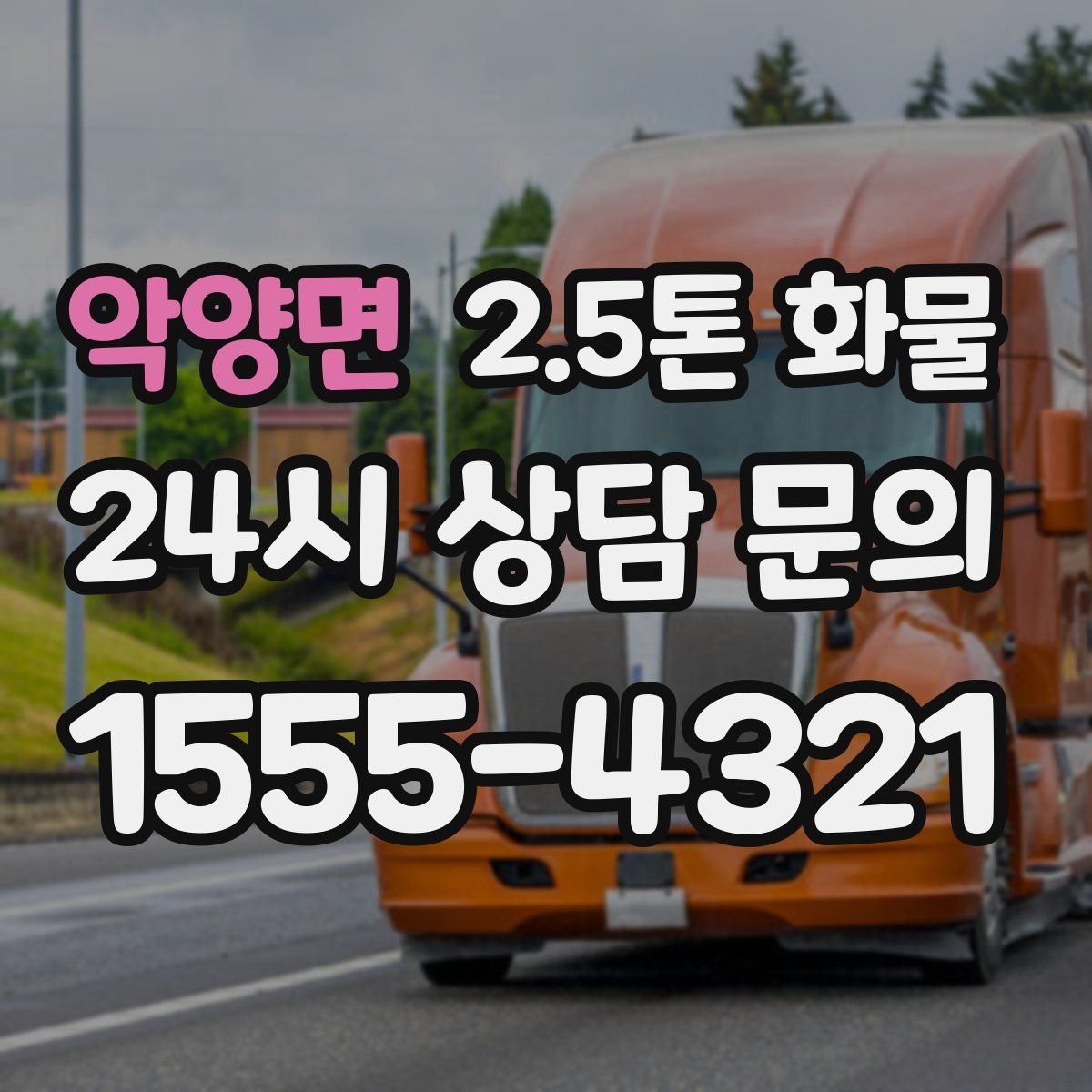 악양면 2.5톤 화물